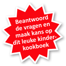 Beantwoord de vragen en maak kans op dit leuke Kinder-Kookboek